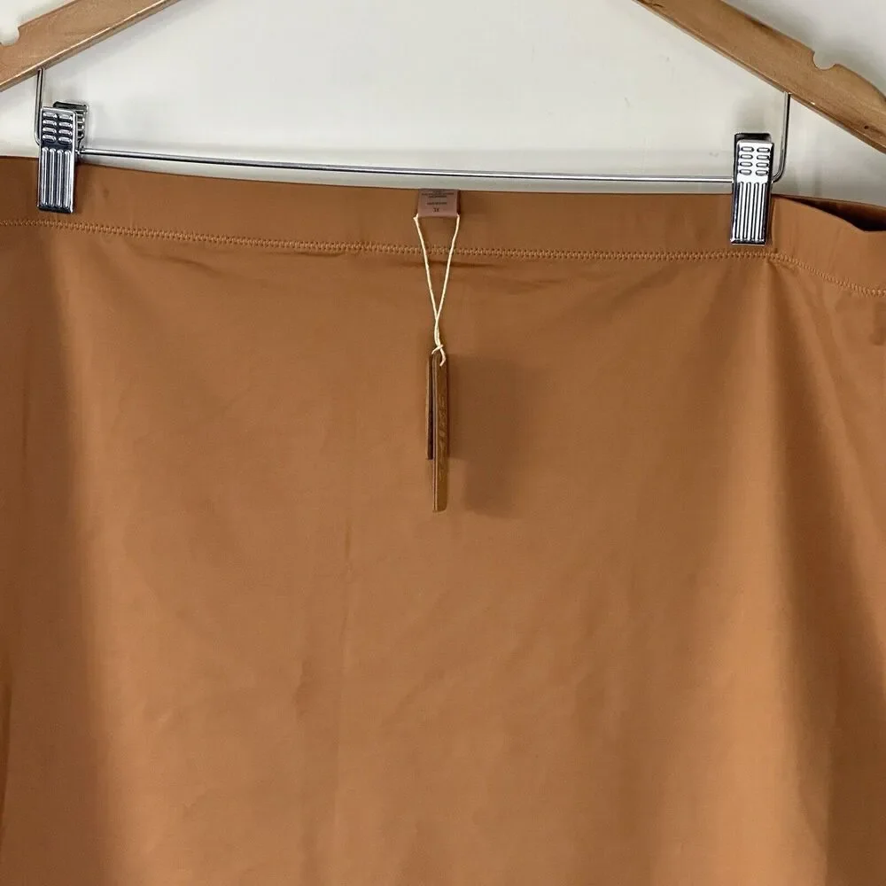 NWT Skims Womens 3X Swim Wear Tube Skirt Coverup (SW-SKT-0800) Almond Brown